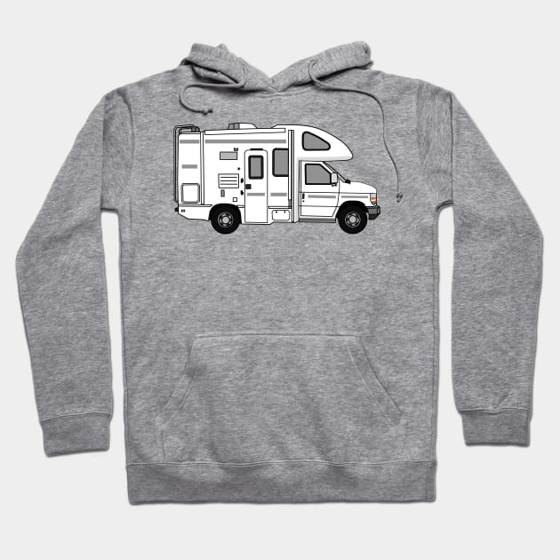 Campervan cartoon illustration Hoodie by Miss Cartoon